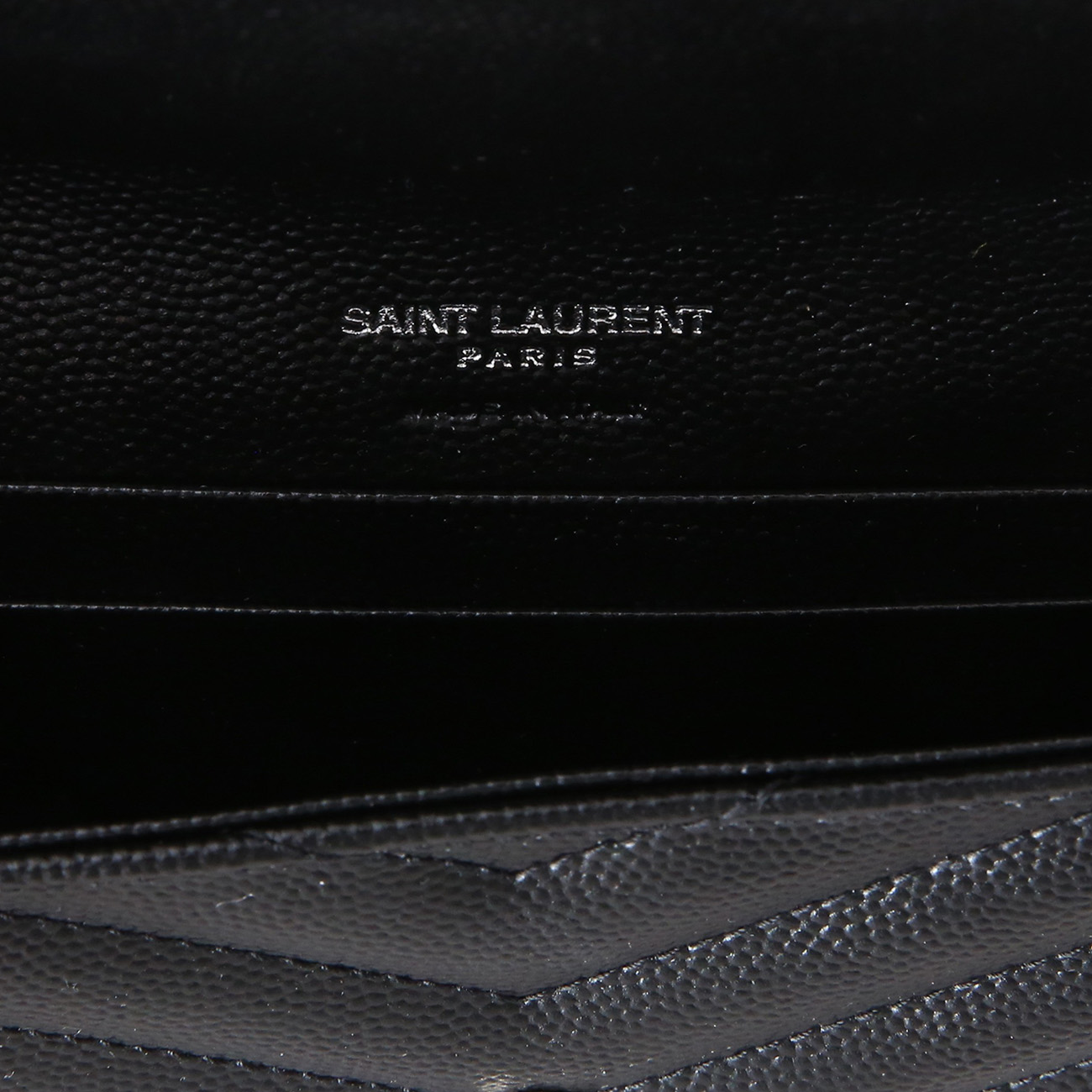 Yves Saint Laurent(USED)생로랑 414404 마틀라세 스몰 엔벨로프 지갑 은장
